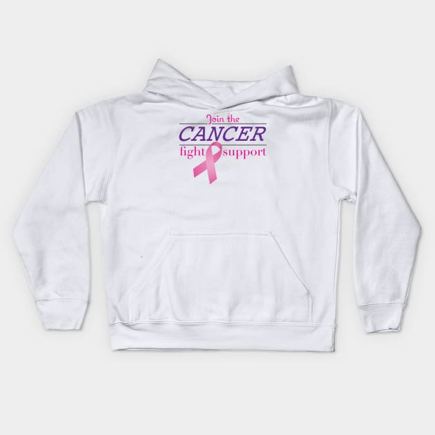 Cancer Support Kids Hoodie by BasilAlmajed